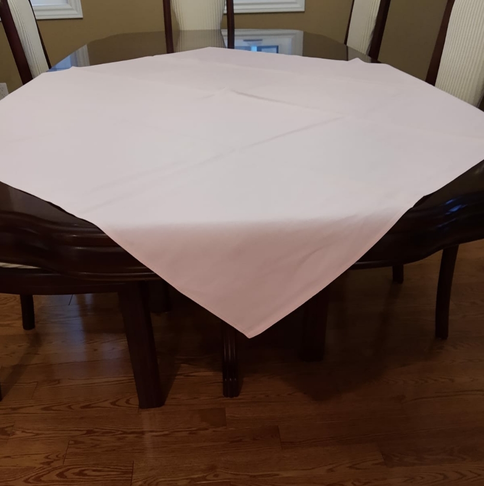 Baby pink Tablecloth 53 x 52 inches